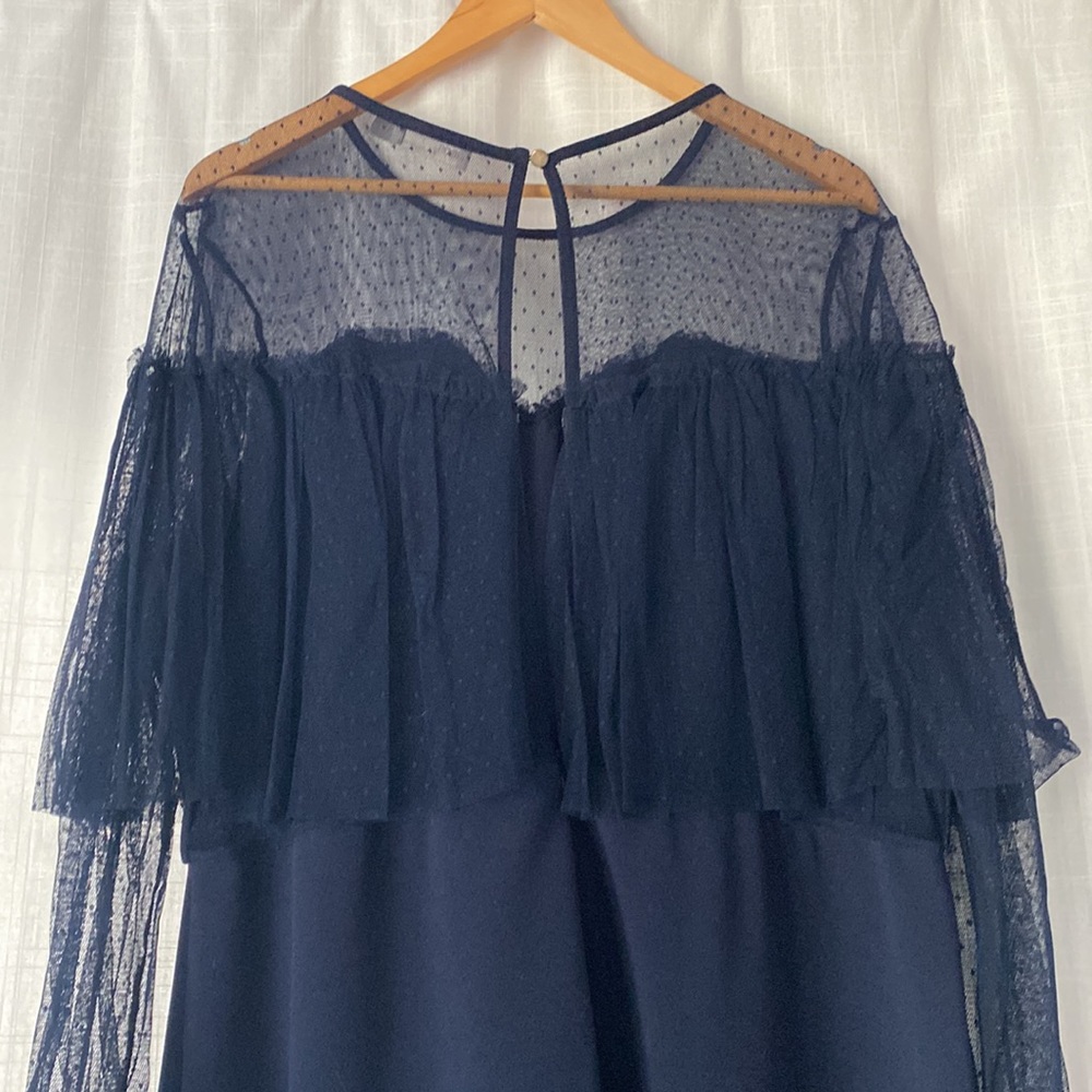 ASOS Navy blue sheer top dress. - Picture 4 of 6